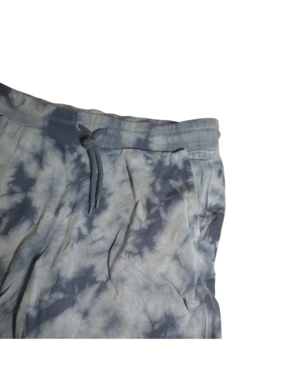 Old Navy Men Tie Dye Drawstring Sweat Shorts Soft Cotton Medium Blue Athletic